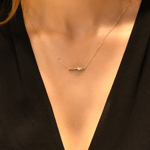 TAŞLI ÇITIR KOLYE 14 AYAR A058841 TAŞLI ÇITIR KOLYE 14 AYAR A058841