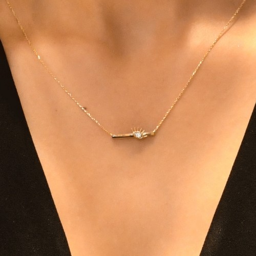 TAŞLI ÇITIR KOLYE 14 AYAR A058841 TAŞLI ÇITIR KOLYE 14 AYAR A058841