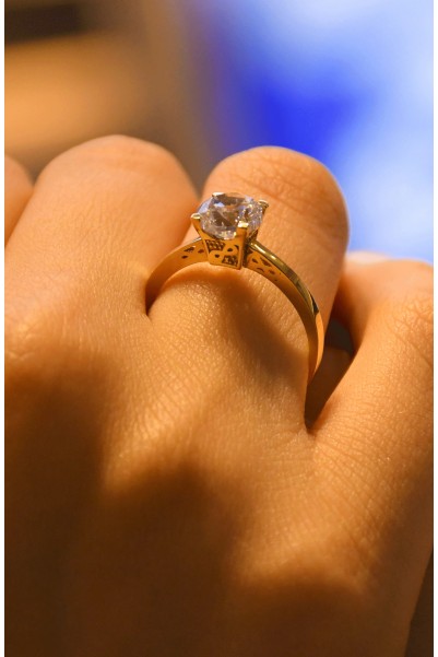 TEKTAŞ YÜZÜK 14 AYAR A029949 TEKTAŞ YÜZÜK 14 AYAR A029949