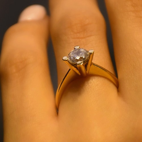 ROBERTO BRAVO TEKTAŞ YÜZÜK 14 AYAR A035735