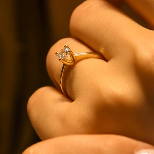 TEKTAŞ YÜZÜK 14 AYAR A042119 TEKTAŞ YÜZÜK 14 AYAR A042119