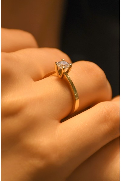 TEKTAŞ YÜZÜK 14 AYAR A042119 TEKTAŞ YÜZÜK 14 AYAR A042119