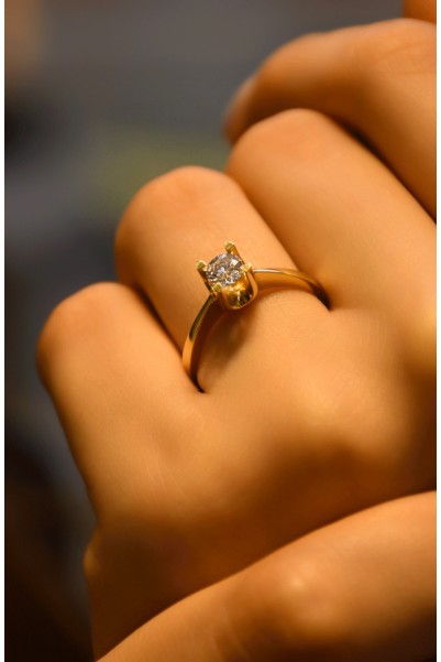 TEKTAŞ YÜZÜK 14 AYAR A042122