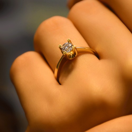 TEKTAŞ YÜZÜK 14 AYAR A042122