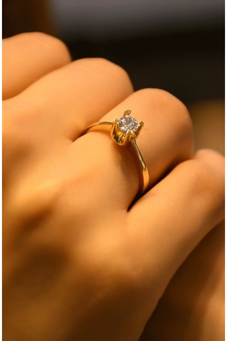 TEKTAŞ YÜZÜK 14 AYAR A042122