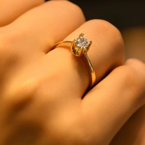 TEKTAŞ YÜZÜK 14 AYAR A042122