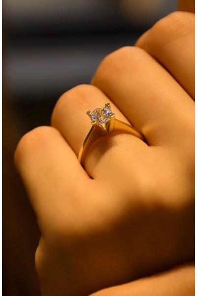 TEKTAŞ YÜZÜK 14 AYAR A046508 TEKTAŞ YÜZÜK 14 AYAR A046508