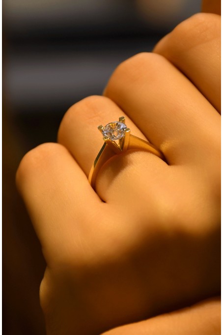 TEKTAŞ YÜZÜK 14 AYAR A046508 TEKTAŞ YÜZÜK 14 AYAR A046508