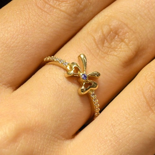 TAŞLI KELEBEK YÜZÜK 14 AYAR A058890 TAŞLI KELEBEK YÜZÜK 14 AYAR A058890