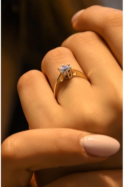 TEKTAŞ YÜZÜK 14 AYAR AT00474