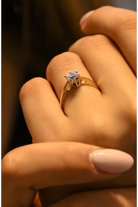 TEKTAŞ YÜZÜK 14 AYAR AT00474