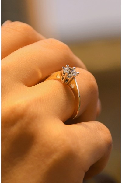 TEKTAŞ YÜZÜK 14 AYAR AT00474