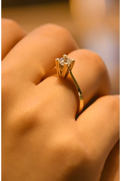 TEKTAŞ YÜZÜK 14 AYAR AT00497