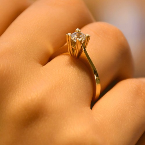 TEKTAŞ YÜZÜK 14 AYAR AT00497 TEKTAŞ YÜZÜK 14 AYAR AT00497