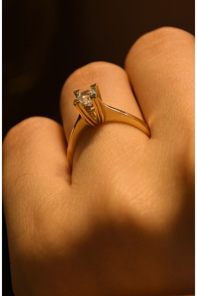 TEKTAŞ YÜZÜK 14 AYAR AT00497