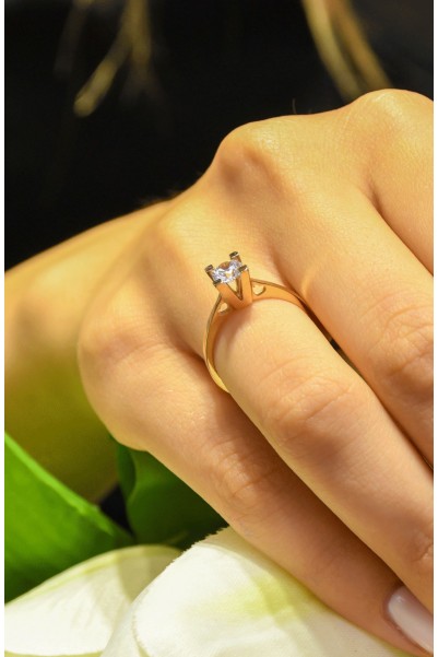 TEKTAŞ YÜZÜK 14 AYAR AT00546