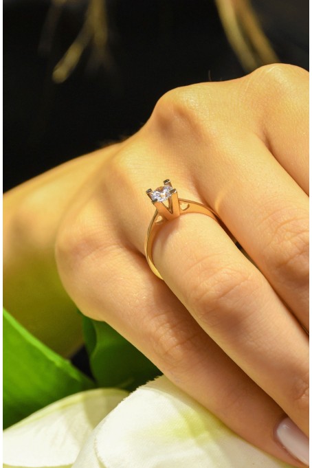 TEKTAŞ YÜZÜK 14 AYAR AT00546