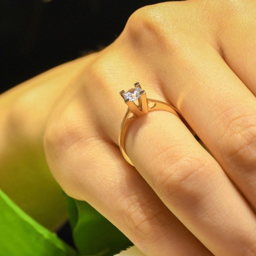 TEKTAŞ YÜZÜK 14 AYAR AT00546 TEKTAŞ YÜZÜK 14 AYAR AT00546