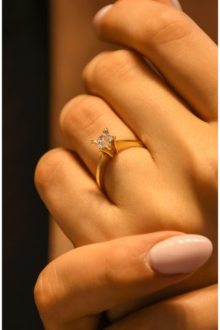 TEKTAŞ YÜZÜK 14 AYAR AT00551