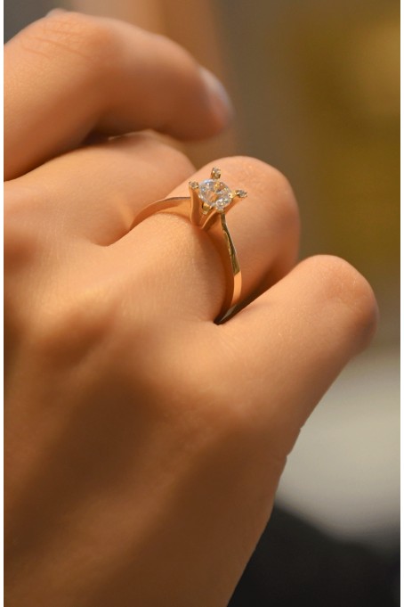 TEKTAŞ YÜZÜK 14 AYAR AT00551