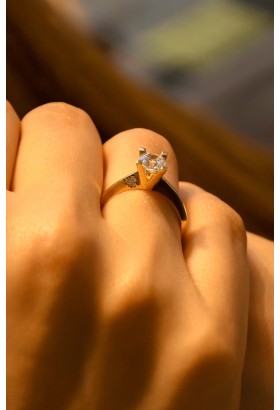 TEKTAŞ YÜZÜK 14 AYAR AT01171 TEKTAŞ YÜZÜK 14 AYAR AT01171