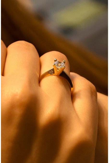 TEKTAŞ YÜZÜK 14 AYAR AT01171