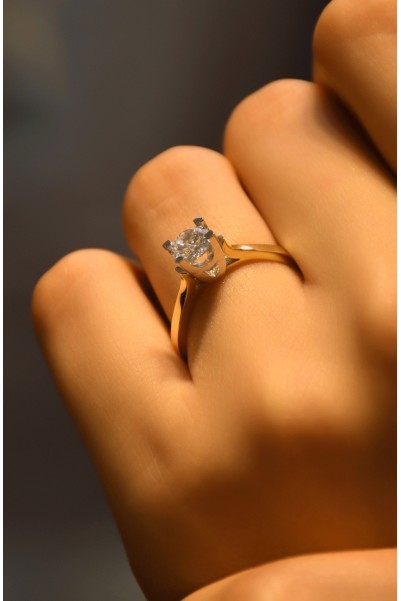 TEKTAŞ YÜZÜK 14 AYAR ATS7884 TEKTAŞ YÜZÜK 14 AYAR ATS7884