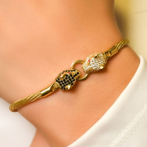 TAŞLI YILAN BAŞI TASARIM BİLEKLİK 14 AYAR A040728 TAŞLI YILAN BAŞI TASARIM BİLEKLİK 14 AYAR A040728