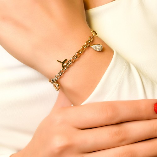 KALPLİ TASARIM BİLEKLİK 14 AYAR A043691 KALPLİ TASARIM BİLEKLİK 14 AYAR A043691