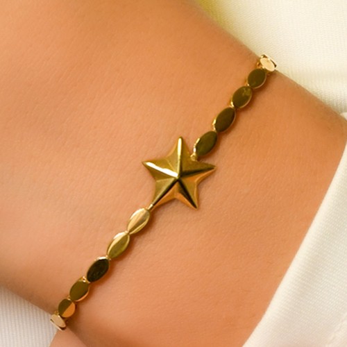 YILDIZLI TASARIM BİLEKLİK 14 AYAR A049211 YILDIZLI TASARIM BİLEKLİK 14 AYAR A049211