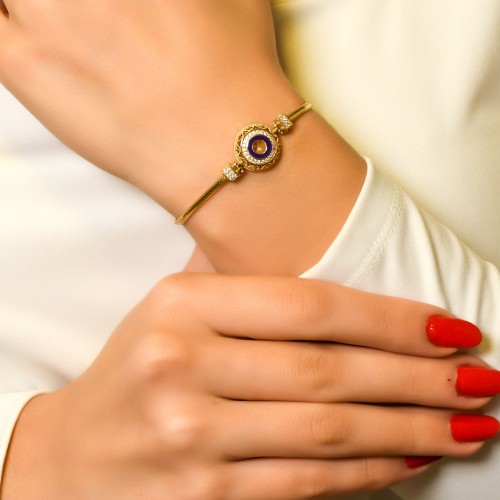 TAŞLI TASARIM BİLEKLİK 14 AYAR A050034 TAŞLI TASARIM BİLEKLİK 14 AYAR A050034