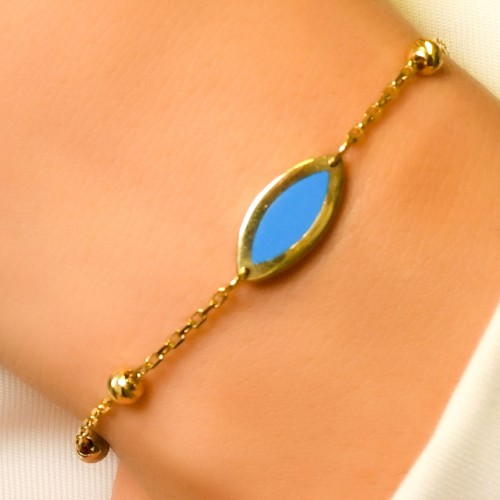 MİNELİ DORİKA TASARIM BİLEKLİK 14 AYAR A050926 MİNELİ DORİKA TASARIM BİLEKLİK 14 AYAR A050926