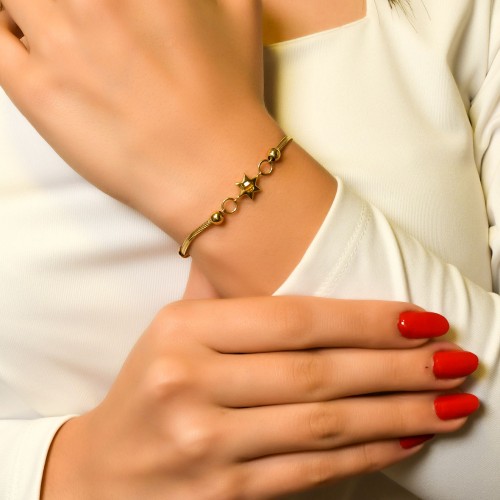 YILDIZLI TASARIM BİLEKLİK 14 AYAR A054183 YILDIZLI TASARIM BİLEKLİK 14 AYAR A054183