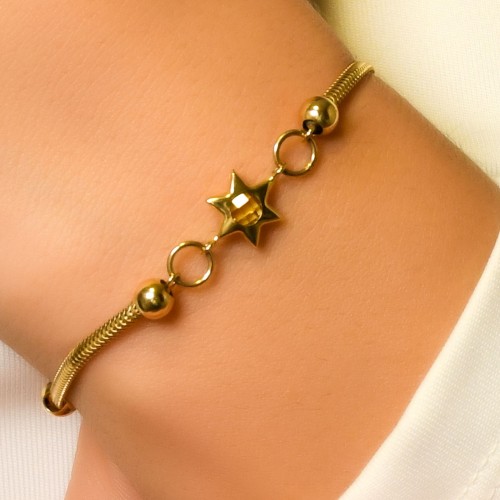 YILDIZLI TASARIM BİLEKLİK 14 AYAR A054183 YILDIZLI TASARIM BİLEKLİK 14 AYAR A054183