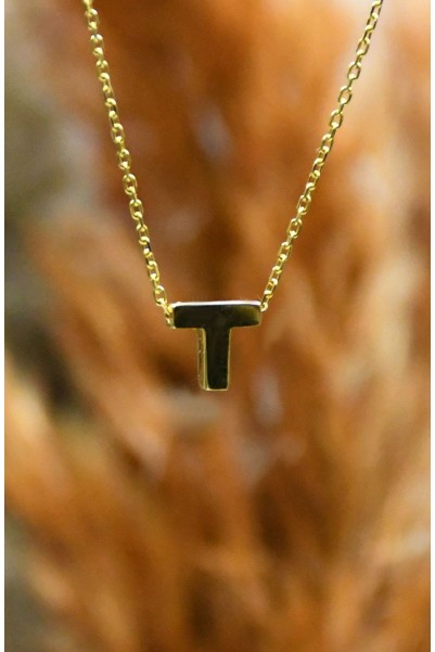 T HARFİ KOLYE 22 AYAR A068125