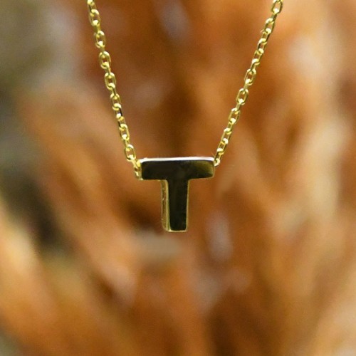 T HARFİ KOLYE 22 AYAR A068125 T HARFİ KOLYE 22 AYAR A068125