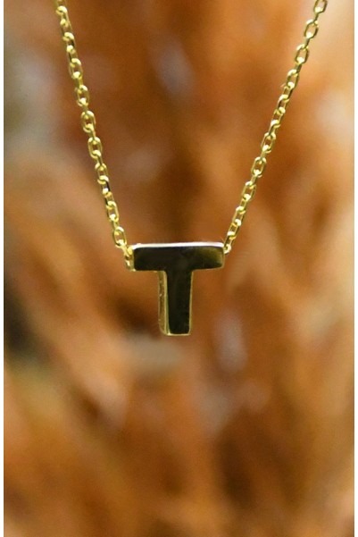 T HARFİ KOLYE 22 AYAR A068125