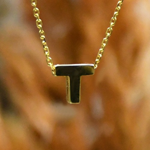 T HARFİ KOLYE 22 AYAR A068125 T HARFİ KOLYE 22 AYAR A068125