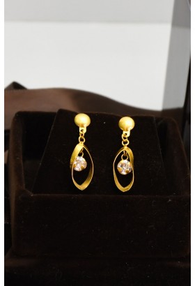 TAŞLI TASARIM KÜPE 22 AYAR A057907