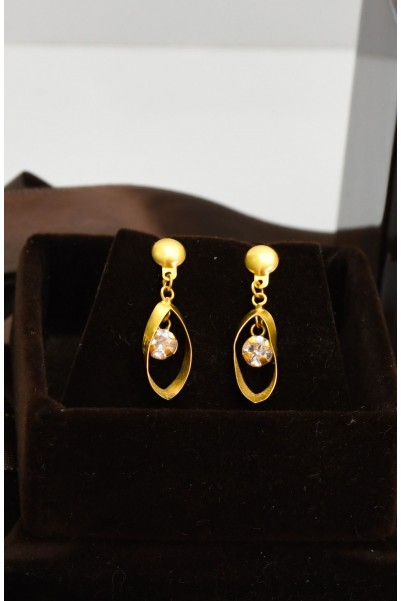 TAŞLI TASARIM KÜPE 22 AYAR A057907 TAŞLI TASARIM KÜPE 22 AYAR A057907