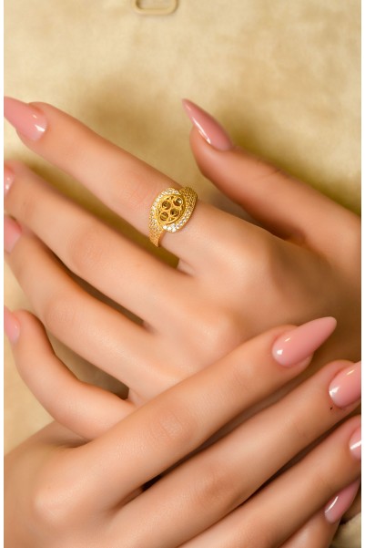 TAŞLI TASARIM YÜZÜK 22 AYAR A029907 TAŞLI TASARIM YÜZÜK 22 AYAR A029907