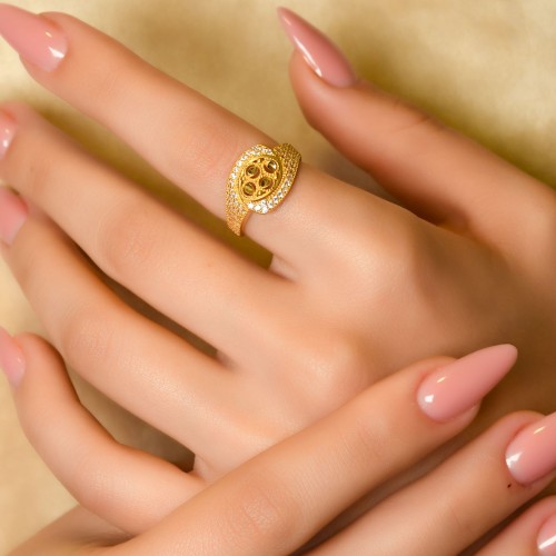 TAŞLI TASARIM YÜZÜK 22 AYAR A029907