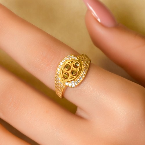 TAŞLI TASARIM YÜZÜK 22 AYAR A029907