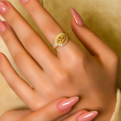 TAŞLI TASARIM YÜZÜK 22 AYAR A030140