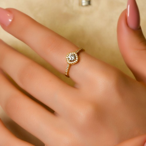 TAŞLI TASARIM YÜZÜK 22 AYAR A049313