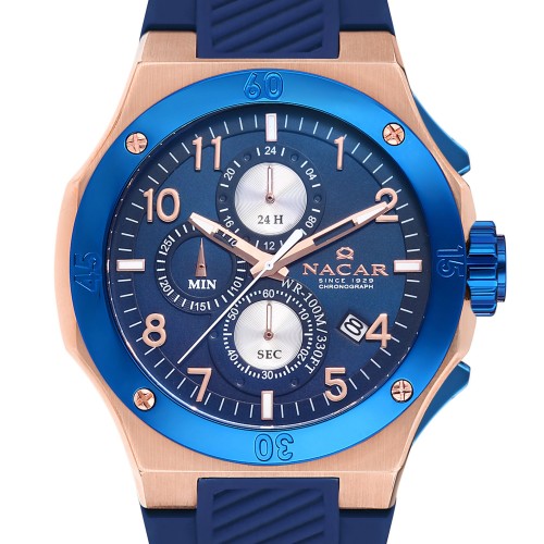NACAR MAVİ SİLİKON ERKEK KOL SAATİ NC08-2921132-RLS3