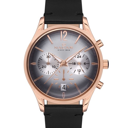 NACAR SİYAH HAKİKİ DERİ KADIN KOL SAATİ NC25-390167-RGL1 NACAR SİYAH HAKİKİ DERİ KADIN KOL SAATİ NC25-390167-RGL1