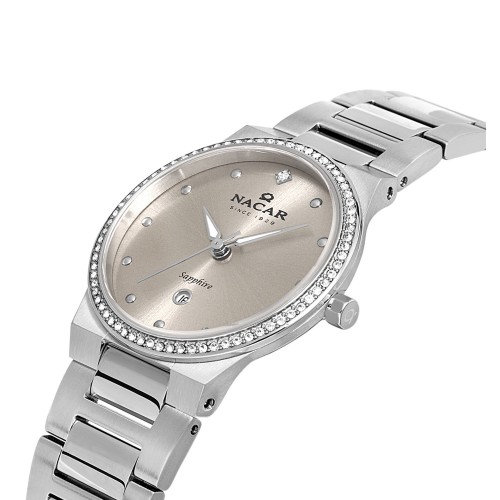 NACAR ÇELİK METAL BAND KADIN KOL SAATİ NC34-39B647-AGMS NACAR ÇELİK METAL BAND KADIN KOL SAATİ NC34-39B647-AGMS