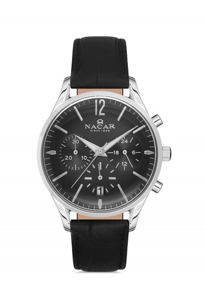 NACAR SİYAH HAKİKİ DERİ KADIN KOL SAATİ NC25-390167-ABL1 NACAR SİYAH HAKİKİ DERİ KADIN KOL SAATİ NC25-390167-ABL1