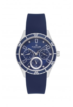 NACAR MAVİ SİLİKON KADIN KOL SAATİ NC38-396350-ALS3